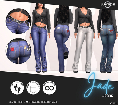 Second Life Marketplace - [JUSTICE] JADE JEANS - DEMO V2